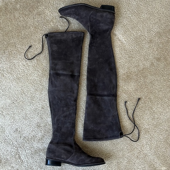 Like New With Box Stuart Weitzman Lowland Londra Suede Over the Knee Boots 6.5 - Picture 2 of 9